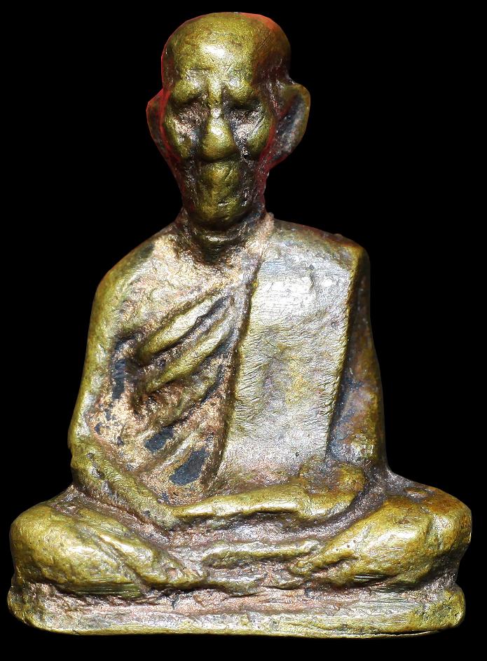 พระหลวงพ่อทบ รูปหล่อหลวงพ่อทบพิมพ์ฐานเตี้ยเข่ากว้าง วัดช้างเผือก ปี 2516