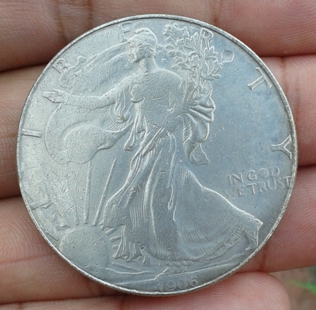 เหรียญต่างประเทศ UNITED STATUS OF AMERICA ONE DOLLER ปี 1906 เหรียญที่ 2